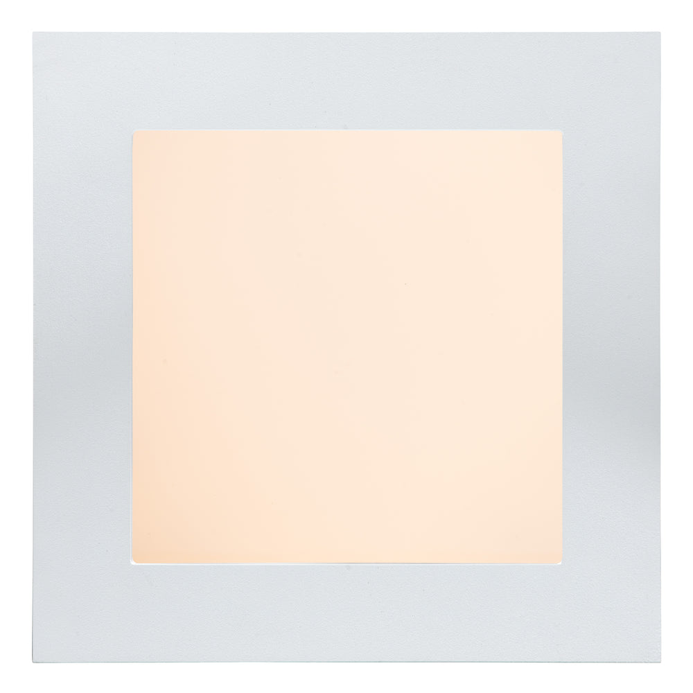 Lucide BRICE LED bathroom ceiling light, dimmable 15W 3000K, IP44, square Matt White finish