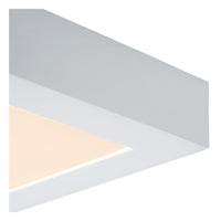 Lucide BRICE LED bathroom ceiling light, dimmable 15W 3000K, IP44, square Matt White finish