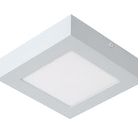 Lucide BRICE LED bathroom ceiling light, dimmable 15W 3000K, IP44, square Matt White finish