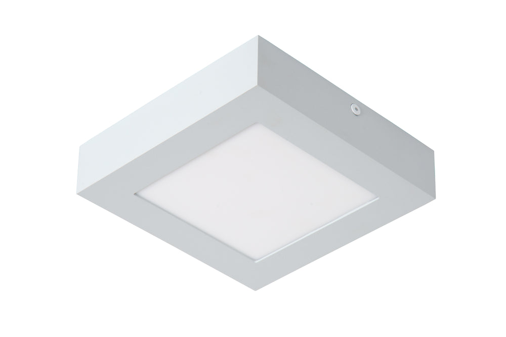 Lucide BRICE LED bathroom ceiling light, dimmable 15W 3000K, IP44, square Matt White finish