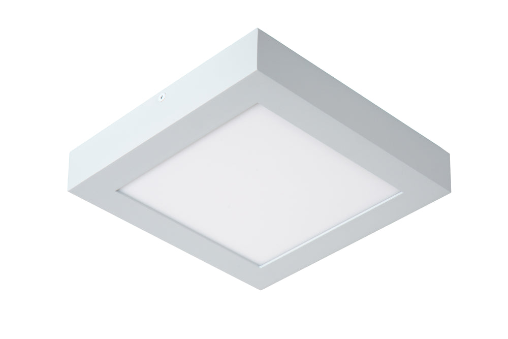 Lucide BRICE LED bathroom ceiling light, dimmable 22W 3000K IP44 square White modern design
