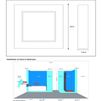 Lucide BRICE LED bathroom ceiling light, dimmable 22W 3000K IP44 square White modern design