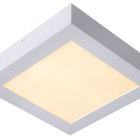 Lucide BRICE LED bathroom ceiling light, dimmable 22W 3000K IP44 square White modern design