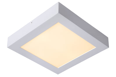 Lucide BRICE LED bathroom ceiling light, dimmable 22W 3000K IP44 square White modern design