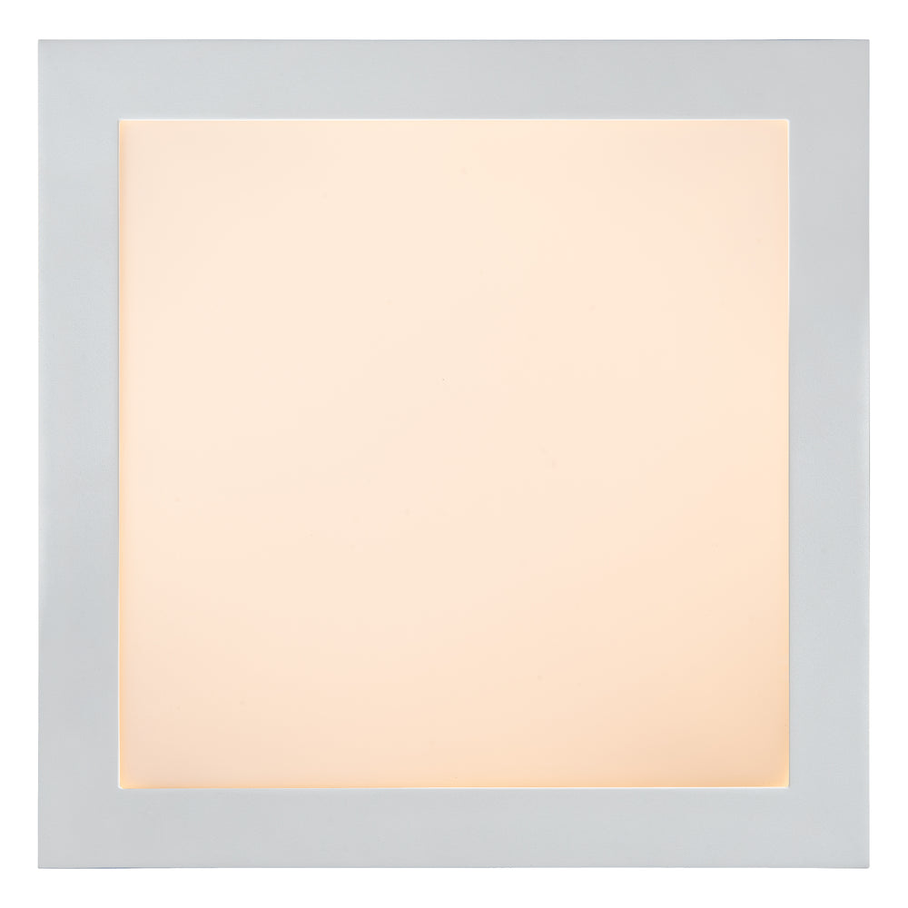 Lucide BRICE LED bathroom ceiling light, dimmable 30W 3000K, IP44, White, modern square design
