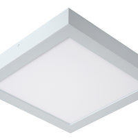Lucide BRICE LED bathroom ceiling light, dimmable 30W 3000K, IP44, White, modern square design