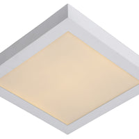 Lucide BRICE LED bathroom ceiling light, dimmable 30W 3000K, IP44, White, modern square design