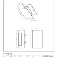 Lucide SWINDON LED wall light 16W 2700K IP54 Black outdoor indoor aluminium modern design
