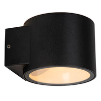Lucide OXFORD LED wall light indoor outdoor, IP54 Black aluminum, G9 socket uplight & downlight