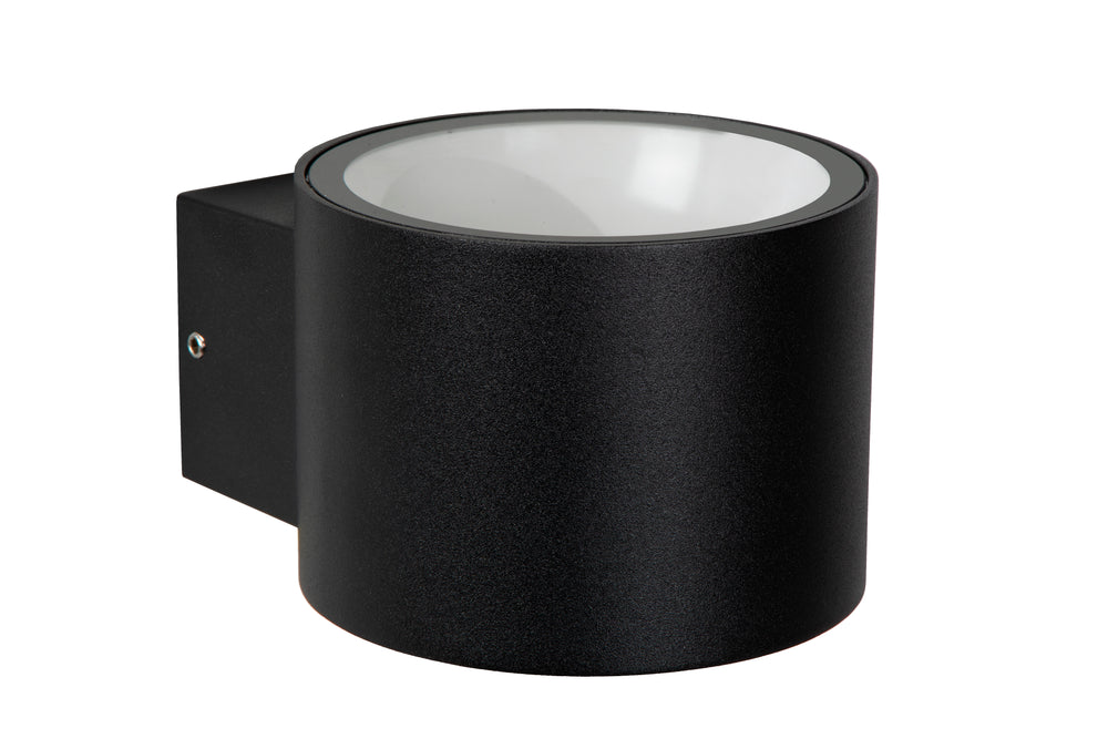 Lucide OXFORD LED wall light indoor outdoor, IP54 Black aluminum, G9 socket uplight & downlight