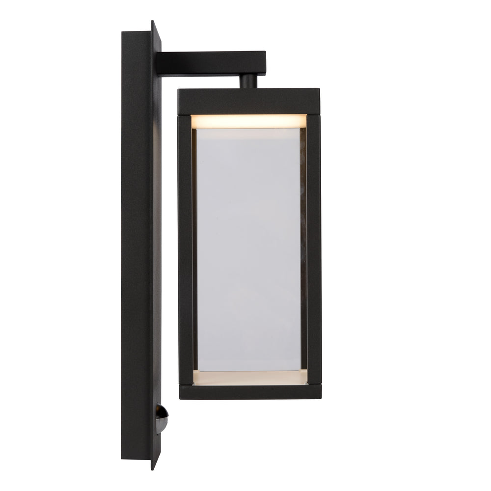 Lucide CLAIRETTE LED wall light 13W 3000K IP54 with PIR motion sensor and anthracite housing