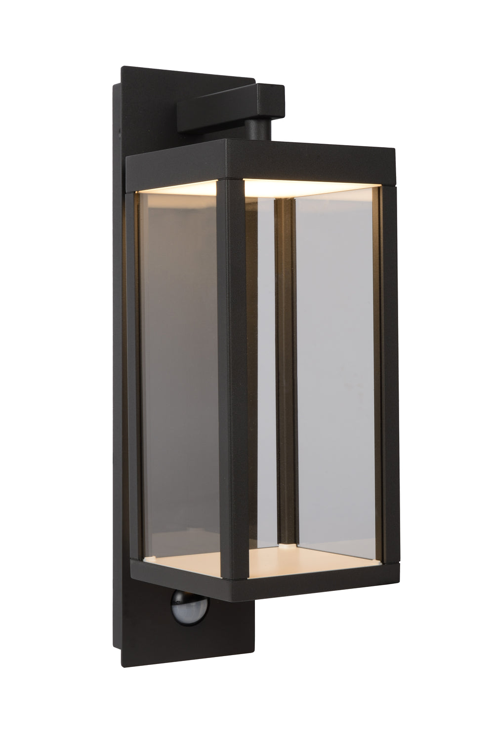 Lucide CLAIRETTE LED wall light 13W 3000K IP54 with PIR motion sensor and anthracite housing