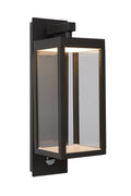 Lucide CLAIRETTE LED wall light 13W 3000K IP54 with PIR motion sensor and anthracite housing
