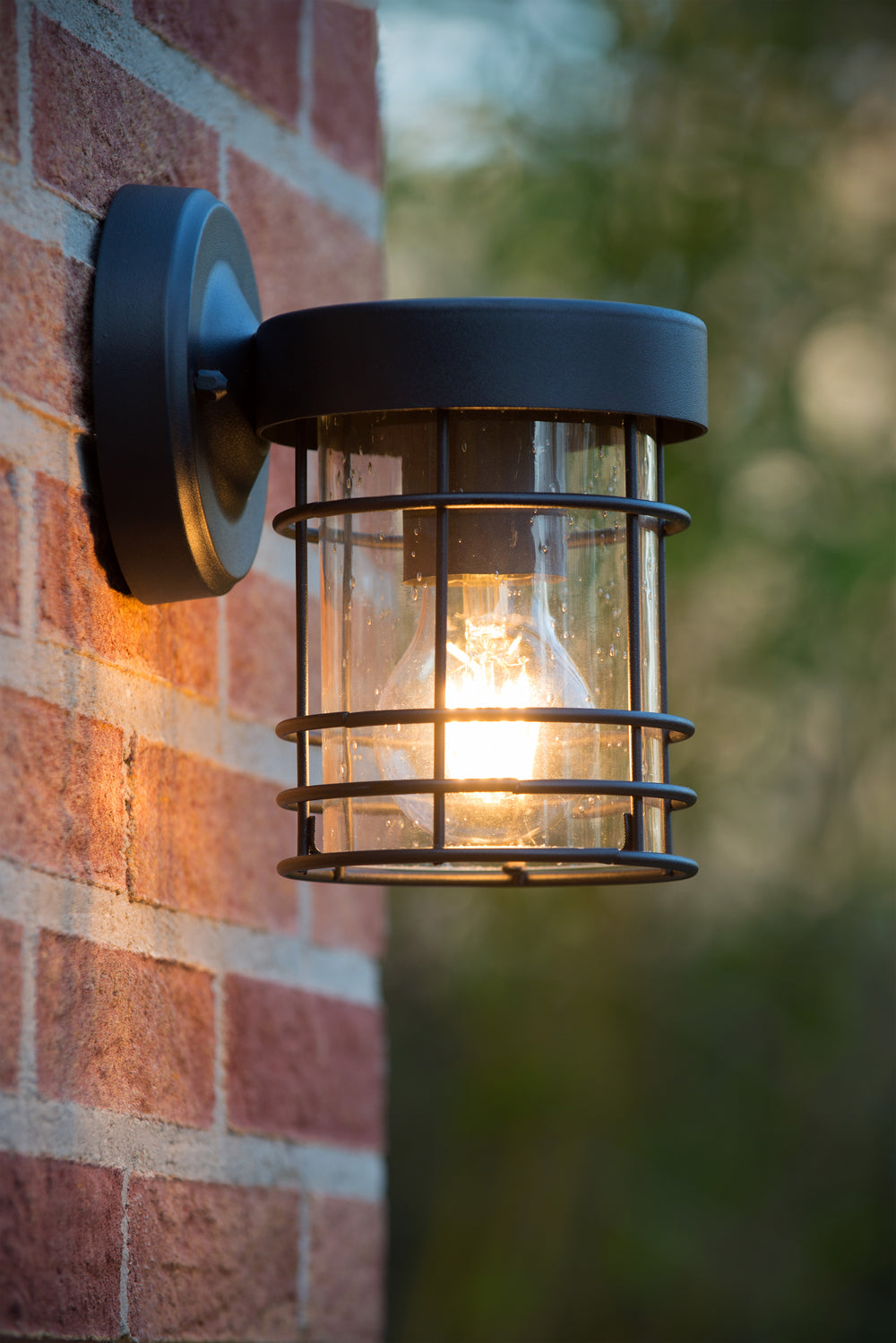 Lucide KEPPEL Wandleuchte Innen Außen E27 Fassung IP44 Matt Schwarz Metall 220-240V 60W