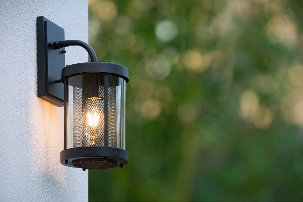 Lucide Makkum wall light, 1xE27, IP23 outdoor indoor lamp, Matt Black metal, 220-240V, 60W max