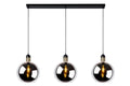 Lucide Julius hanging light, 3xE27 sockets, smoke glass with black and gold finish, modern style, IP20, 220-240V