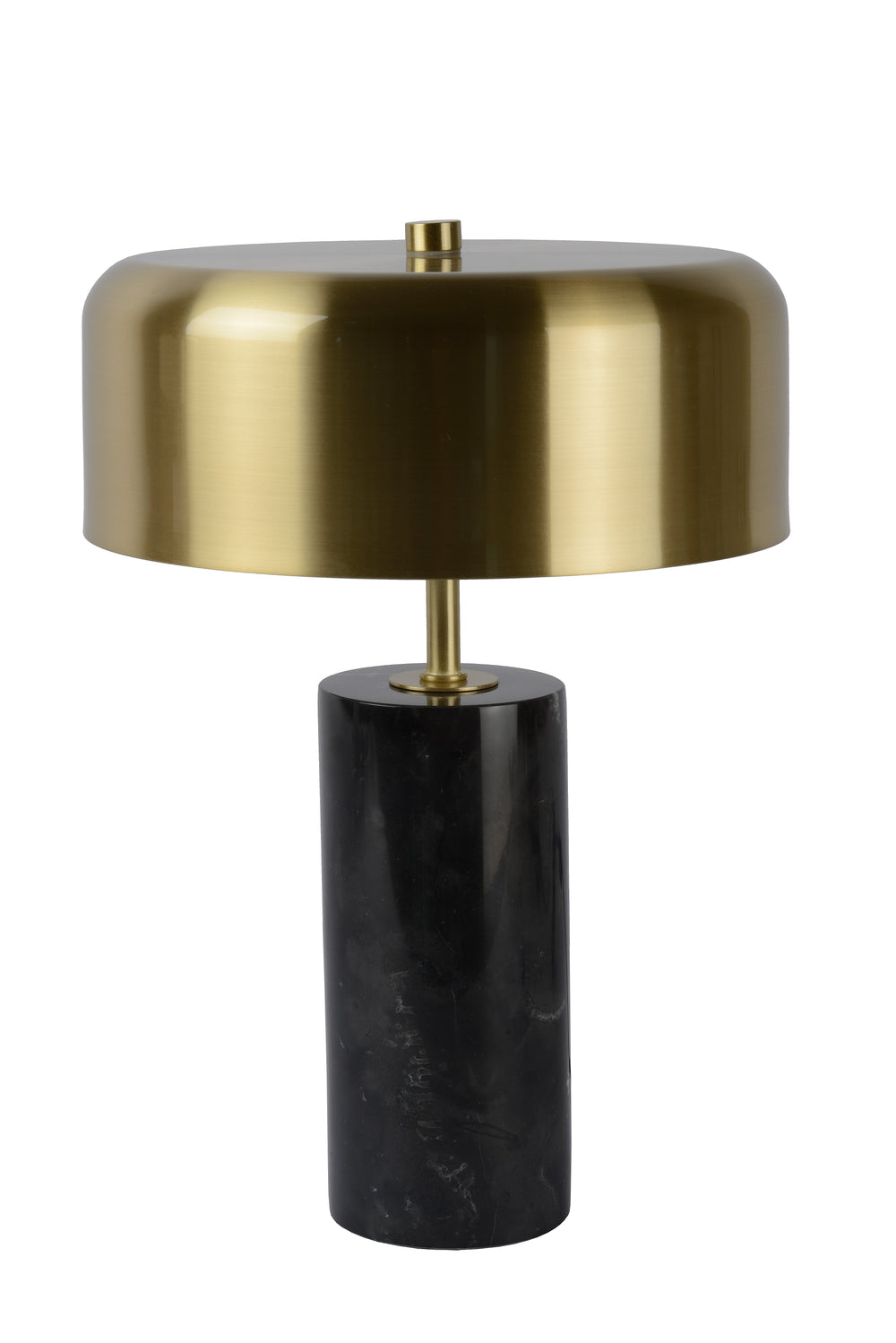 Lucide MIRASOL modern table lamp Ø25cm Black marble metal, 3xG9 sockets, dimmable with cable switch, IP20