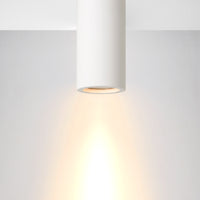 Lucide Gipsy ceiling spotlight, 1xGU10, 220-240V, IP20, White gypsum, cylindrical modern design Ø7cm