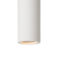 Lucide Gipsy ceiling spotlight, 1xGU10, 220-240V, IP20, White gypsum, cylindrical modern design Ø7cm
