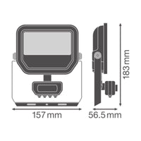 17W schwarzer Aluminium-LED-Strahler mit Bewegungssensor, 2200 Lumen, 830 warmweiß, IP65