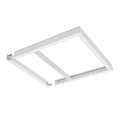 LED Panel Aufputz 60x60cm Weißes Aluminium 75mm Höhe für einfache Deckenbeleuchtung