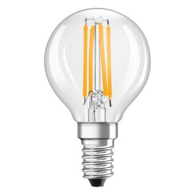 Klassische LED E14 Glühfaden klar 4W 470 Lumen 2700K sehr warmweiß ersetzt 40W