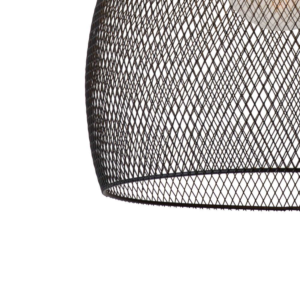 Lucide MESH hanging lamp Black Ø28cm 1xE27 modern metal pendant light IP20 height adjustable dimmable
