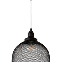 Lucide MESH hanging lamp Black Ø28cm 1xE27 modern metal pendant light IP20 height adjustable dimmable