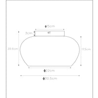 Lucide JUDI ceiling light Ø30.5cm, smoke glass, 1xE27, dimmable, modern style, metal frame, IP20