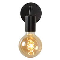 Lucide SCOTT Wandleuchte, Metall Vintage Design, 1xE27, 40W max, IP20, Matt Schwarz