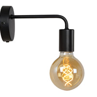 Lucide SCOTT Wandleuchte, Metall Vintage Design, 1xE27, 40W max, IP20, Matt Schwarz