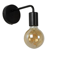 Lucide SCOTT Wandleuchte, Metall Vintage Design, 1xE27, 40W max, IP20, Matt Schwarz