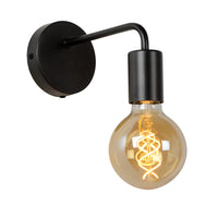 Lucide SCOTT Wandleuchte, Metall Vintage Design, 1xE27, 40W max, IP20, Matt Schwarz