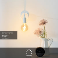 Lucide SCOTT Wandleuchte, 1xE27 Fassung, max. 40W, IP20, Metallgehäuse, mattweiße Ausführung, Vintage-Stil