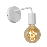 Lucide SCOTT Wandleuchte, 1xE27 Fassung, max. 40W, IP20, Metallgehäuse, mattweiße Ausführung, Vintage-Stil