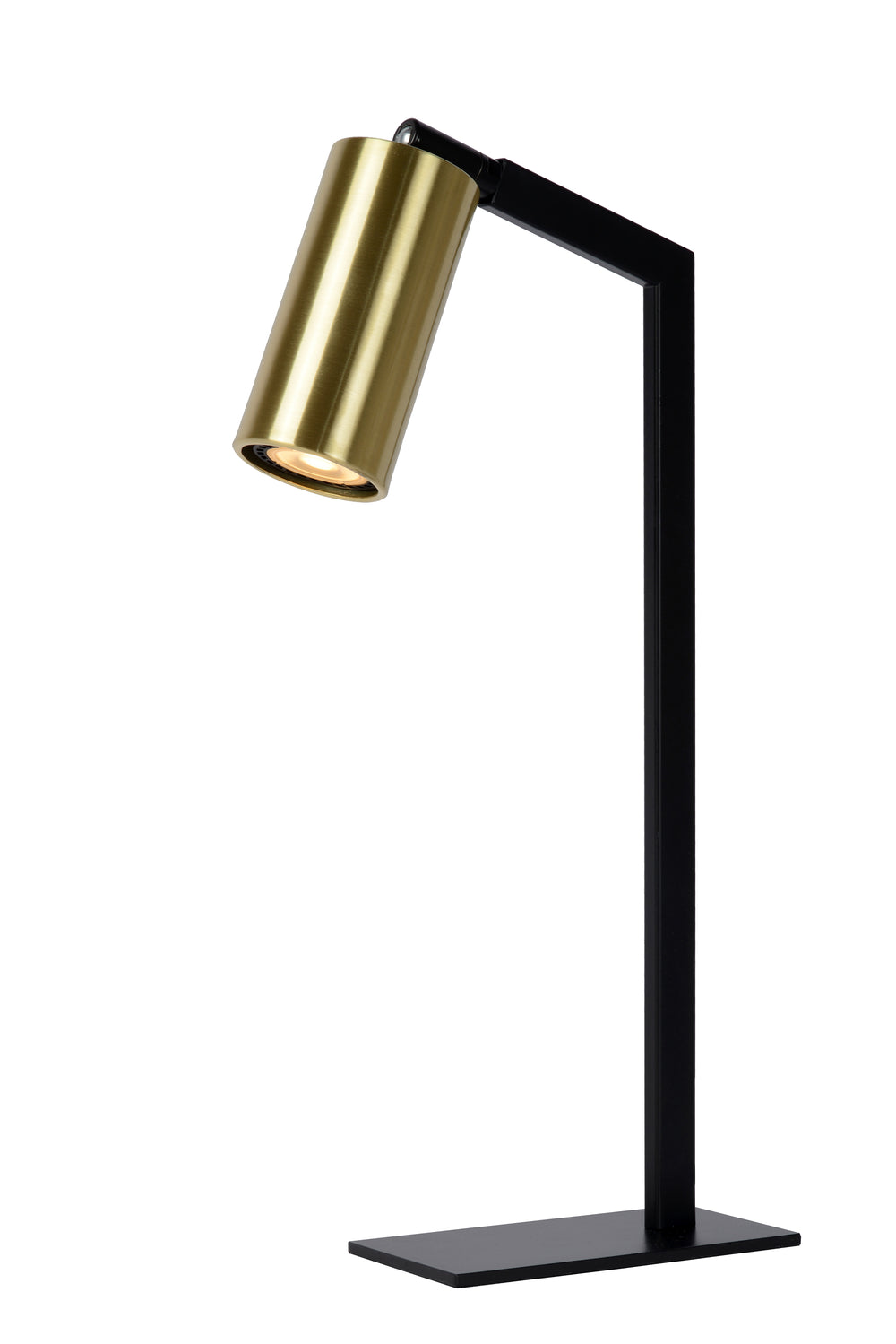 Lucide SYBIL desk lamp, 1xGU10, 230V, IP20, Black with Matt Gold, modern steel, 360° adjustable, indoor use