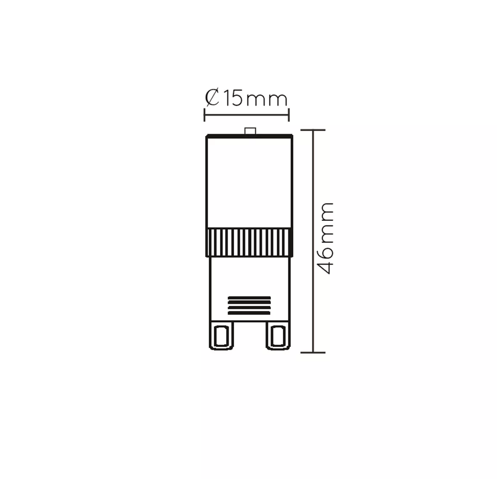 Lucide G9 LED Lampe Ø1.5cm dimmbar 2700K weiß 3.5W 1x nützliche Lumen CRI 80