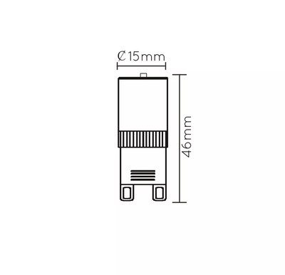 Lucide G9 LED Lampe Ø1.5cm dimmbar 2700K weiß 3.5W 1x nützliche Lumen CRI 80