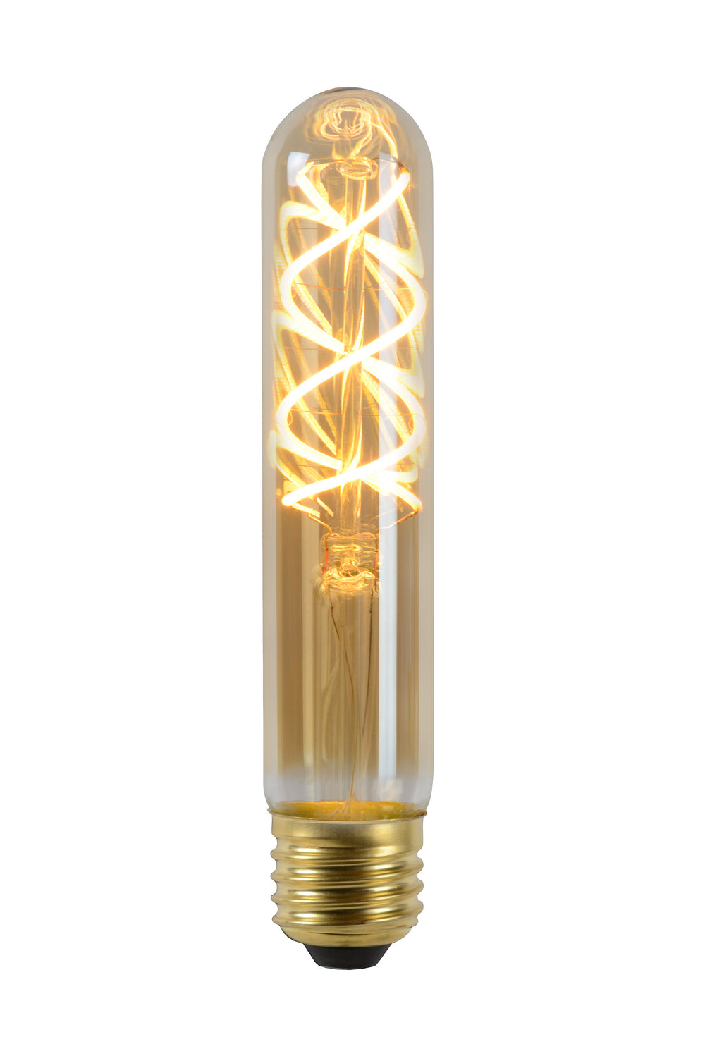 Lucide T32 LED-Filamentlampe E27 4.9W 2200K dimmbar Bernstein-Glasröhre 380 Lumen Vintage-Stil