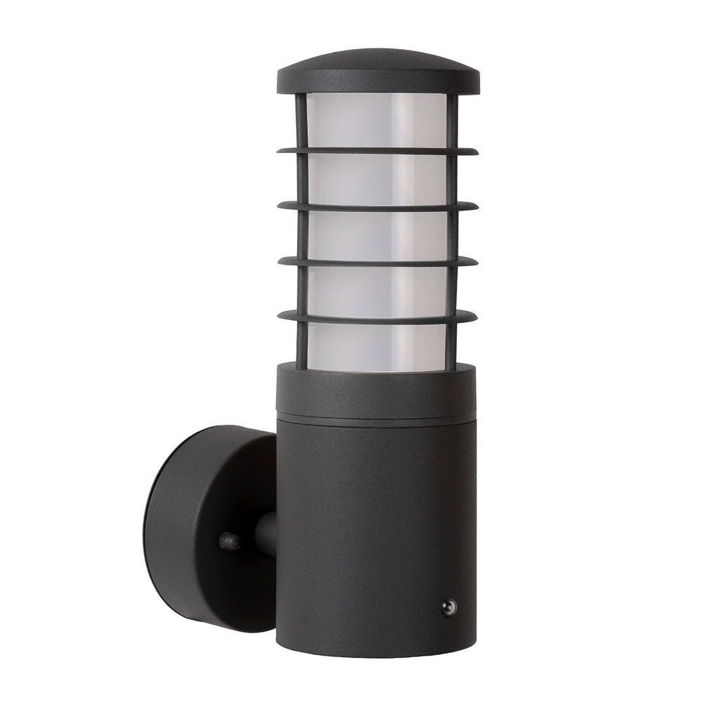 Lucide solide Außenwandleuchte Ø9cm E27 IP54 anthrazit LED