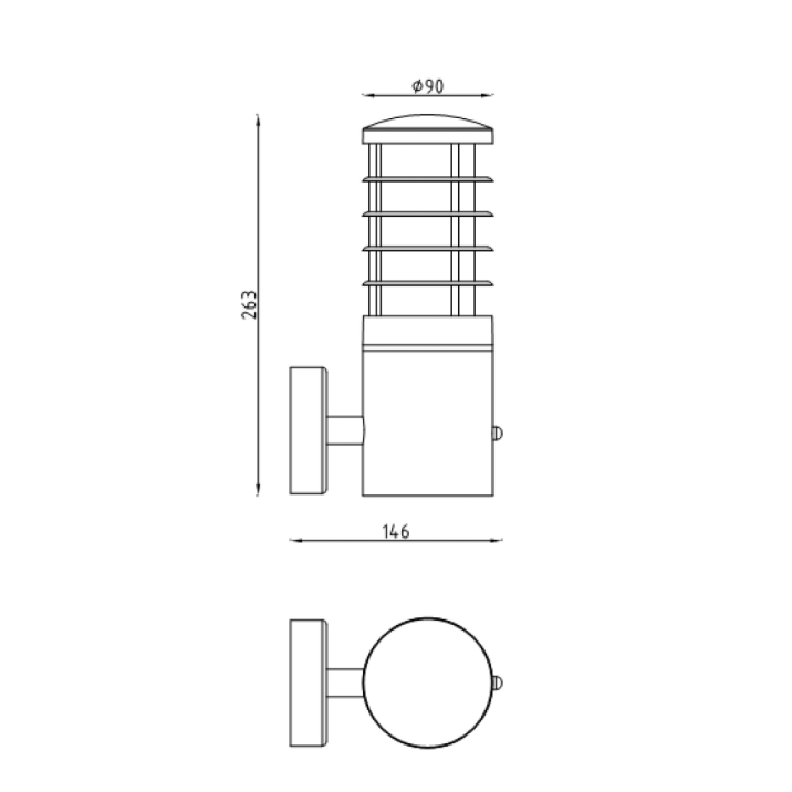 Lucide solide Außenwandleuchte Ø9cm E27 IP54 anthrazit LED