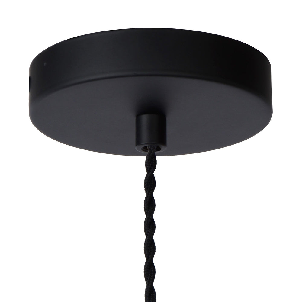 Lucide TEUN schwarze LED-Pendelleuchte Ø13cm E27 Fassung Tsong Aluminium