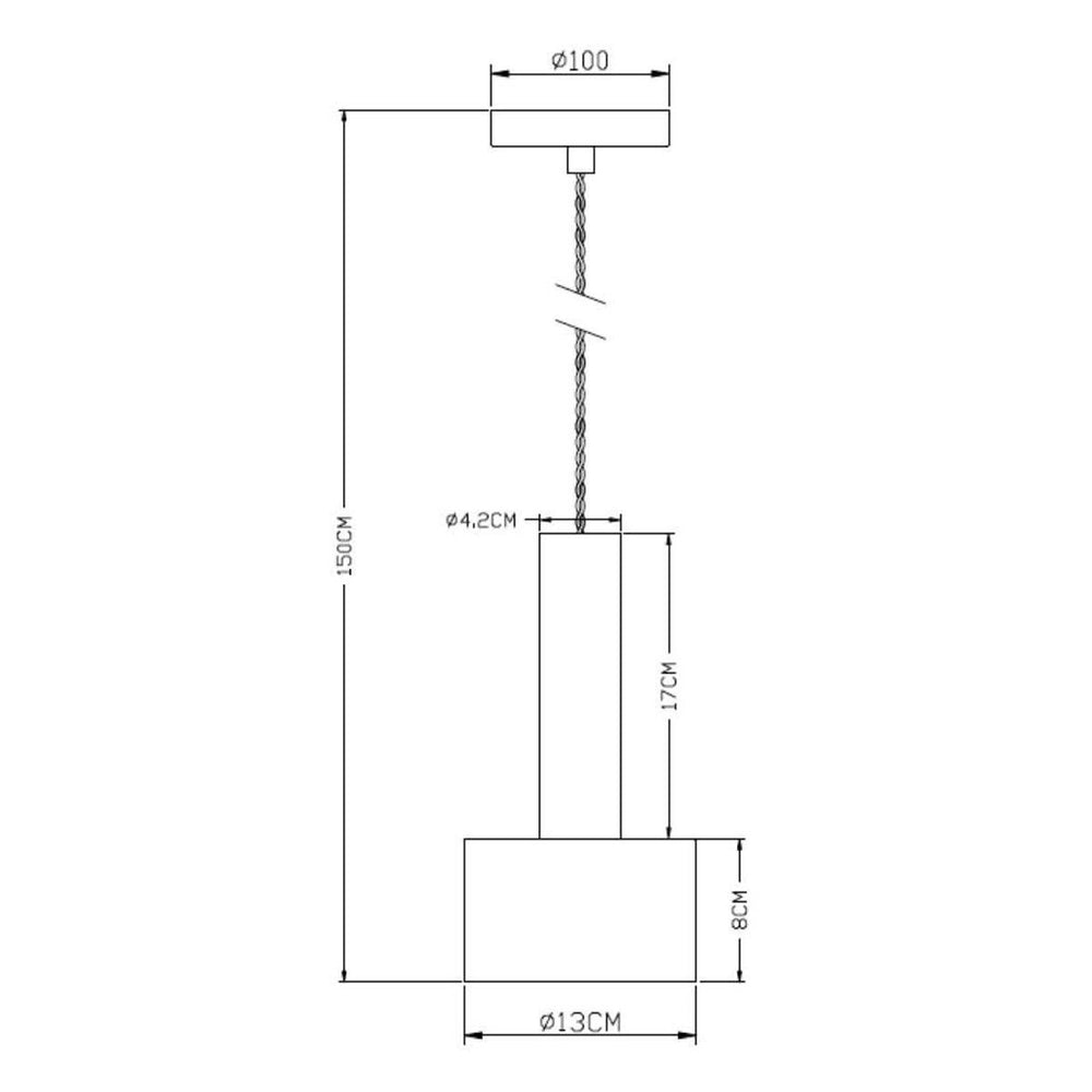 Lucide TEUN schwarze LED-Pendelleuchte Ø13cm E27 Fassung Tsong Aluminium