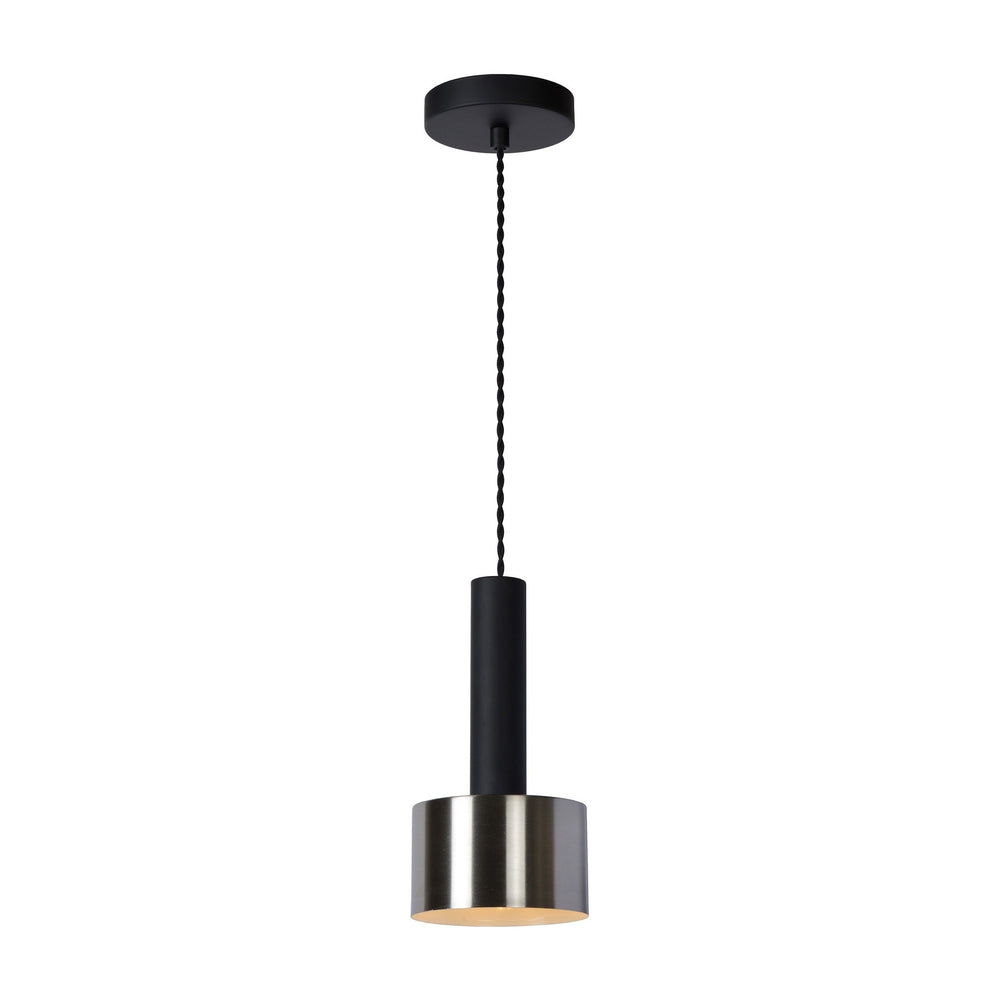 Lucide TEUN schwarze LED-Pendelleuchte Ø13cm E27 Fassung Tsong Aluminium