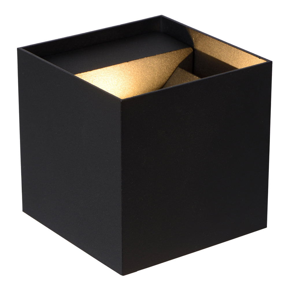 Lucide AXI LED Wandleuchte, 2x7W 2700K, IP54, einstellbarer Abstrahlwinkel, Schwarzes Aluminium, moderne Badezimmerbeleuchtung