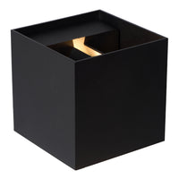Lucide AXI LED Wandleuchte, 2x7W 2700K, IP54, einstellbarer Abstrahlwinkel, Schwarzes Aluminium, moderne Badezimmerbeleuchtung