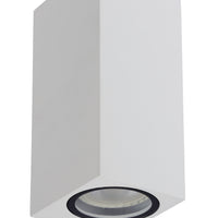 Lucide ZARO LED wall light indoor outdoor, 2xGU10, IP44, White aluminum modern design