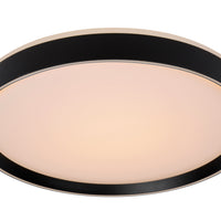 Lucide NURIA LED ceiling light 36W 2700K 3-Step Dim round Ø50cm Black modern IP20