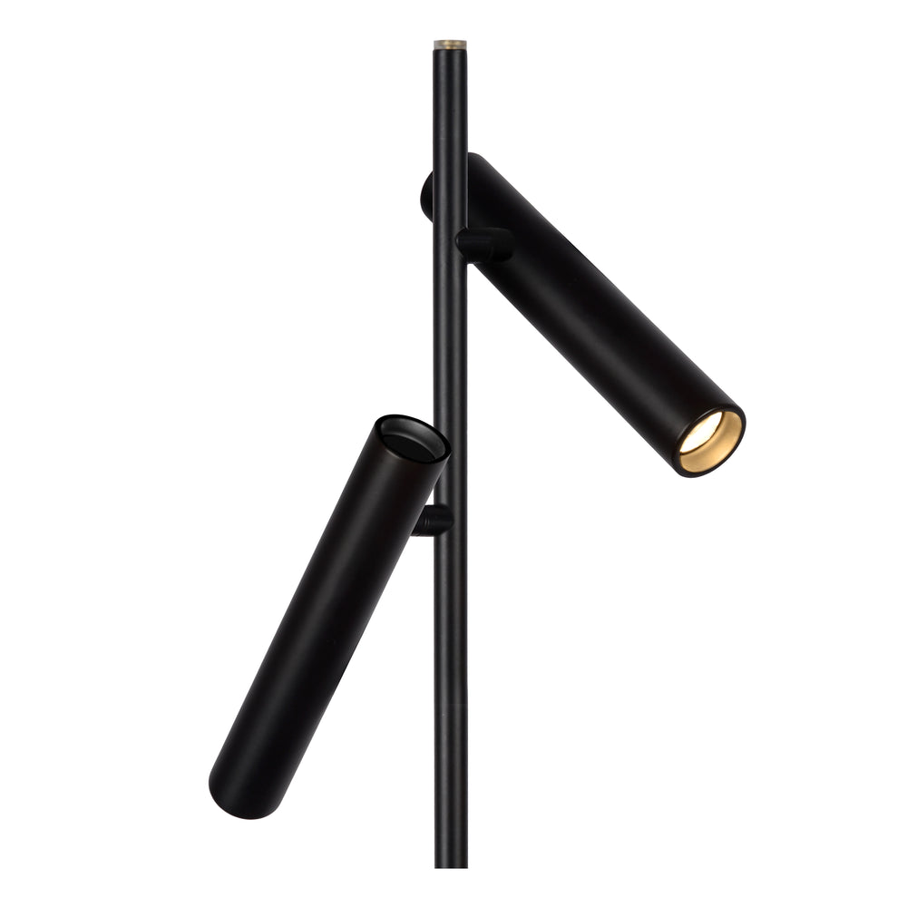 Lucide PHILON LED reading lamp, 2x4.5W 3000K dimmable with touch control, 220-240V, IP20, Black, 140cm