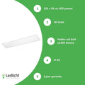 Tsong LED panel 120x30cm ip65 moisture resistant pro slim line 36w 4320 lumen 4000k cool white